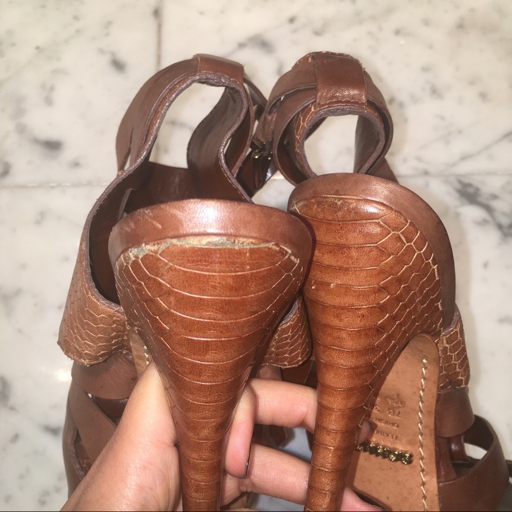 SCHUTZ PLATFORM OPEN TOE HIGH HEEL SHOES SIZE 7 - Picture 7 of 8